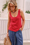 Bloom Slouchy Scoop Tank, HERITAGE RED - example image 6