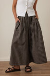 Florence Maxi Skirt, CHOCOLATE WHITE STRIPE - alternate image 1