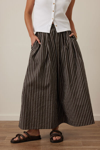 Florence Maxi Skirt, CHOCOLATE WHITE STRIPE