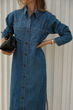 Rae Long Sleeve Midi Dress, FRESH INDIGO - alternate image 4