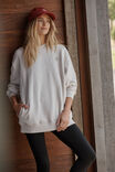 Oversized Slouchy Crew, ALMOND SMALL LOGO - alternate image 6