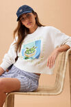 Charlie Cropped Slouchy Crew, WINTER WHITE / LA BELLE VITA - alternate image 5