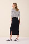 Organic Contour Rib Tube Skirt, BLACK - alternate image 3