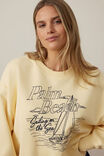 Charlie Cropped Slouchy Crew, SUNNY YELLOW PALM BEACH - alternate image 4