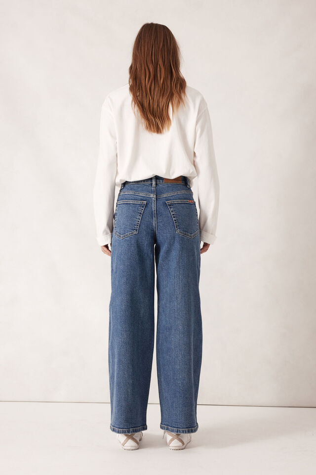 Evie Wide Leg Jean, FRESH INDIGO
