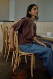 Rainey Pleat Sleeve Tee, BRUNETTE BROWN - alternate image 4