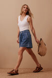 Zaire Contour Rib V Neck Tank, WHITE - alternate image 4