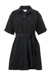 Seamed Mini Dress, BLACK RESCUED FABRIC - alternate image 2