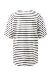Stevie Slouchy Tee, VANILLA/PHANTOM FINE STRIPE MONOGRAM - alternate image 3