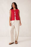 Mesh Knit Tie Tank, HERITAGE RED - alternate image 5