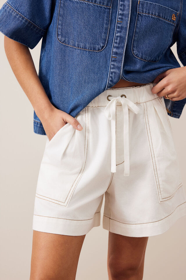 Darcy Relaxed Everyday Short, NEW ECRU