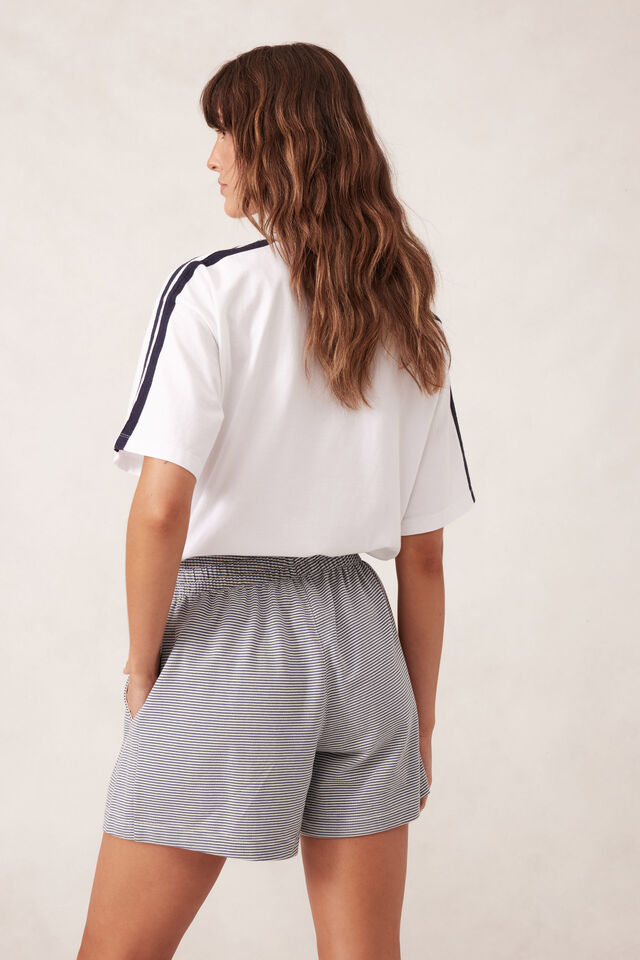 Classic Terry Short, MOONLIGHT FINE STRIPE