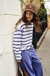 WHITE/POLO CHOC STRIPE