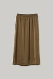 Satin Slip Skirt With Recycled Fibres, SOFT OLIVE - alternate image 5