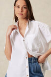 Oversized Shirt, WHITE ORGANIC COTTON - alternate image 1