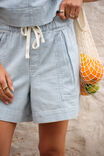 Darcy Relaxed Everyday Short, INDIGO WHITE STRIPE - alternate image 4