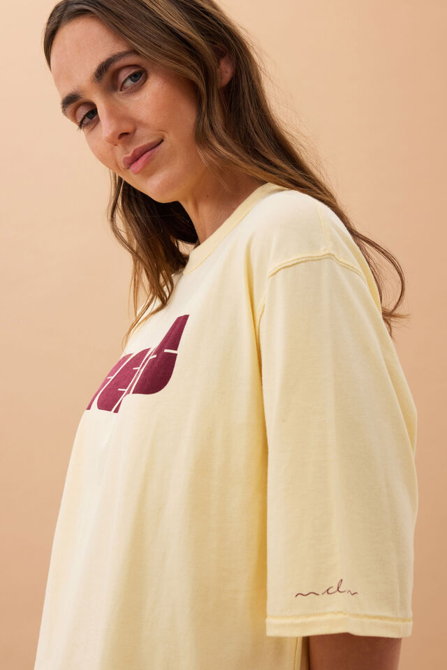Liv Oversized Tee, SUNNY TINT/ CERES ABSTRACT