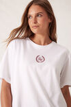 Stevie Slouchy Tee, WHITE/BURGUNDY COUNTRY CLUB LOGO - alternate image 5
