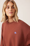 Quinn Slouchy Crew, BURNT TOFFEE - alternate image 5