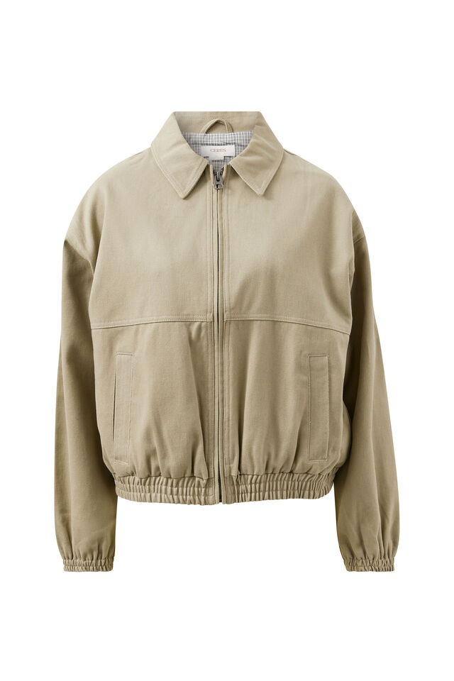 Annie Bomber Jacket, ASH GREEN