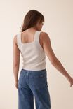 Jacqui Felgate Knitted Cami In Recycled Blend, OATMEAL MARLE - alternate image 3
