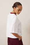 Macy Print Tee, WHITE/MULBERRY SCRIPT - example image 5
