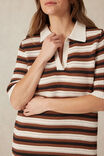 Textured Stripe Knit Dress, ECRU/PHANTOM COFFEE STRIPE - alternate image 6