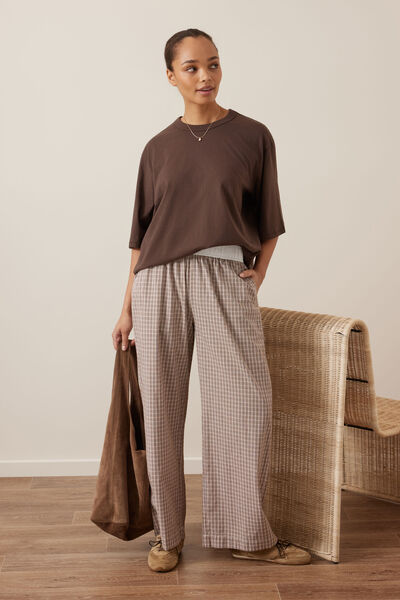The Lounge Pant, TOFFEE CHECK