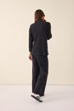 Soft Knit Wide Leg Pant In Recycled Blend, CHARCOAL MARLE - alternate image 3