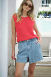 Margot Mesh Knit Tank, HERITAGE RED - alternate image 1