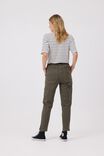 Stretch Cargo Pant In Organic Cotton, MILITARY GREEN - alternate image 3