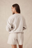 Oversized Slouchy Crew, ALMOND SMALL LOGO - alternate image 3