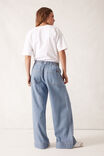 Andie Wide Leg Drawstring Pant, BLUE HERRINGBONE - alternate image 3