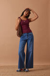 Zoe Contour Rib Scoop Tank, POMEGRANATE/MONOGRAM EMBROIDERY - alternate image 5