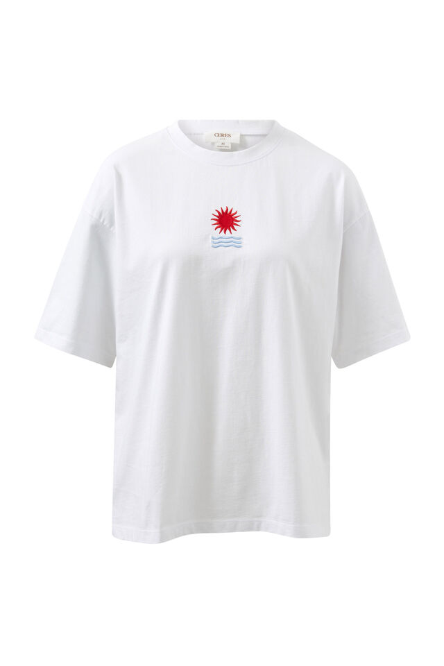 Tully Boyfriend Tee, HORIZON EMBROIDERY