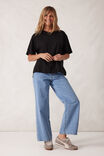 Stevie Slouchy Split Hem Tee, BLACK - alternate image 5