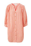 Crinkle Mini Dress, CORAL WHITE GINGHAM - alternate image 2