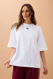 Liv Oversized Tee, WHITE /CHOC CL EMBROIDERY - alternate image 5