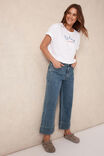 Jude Wide Leg Crop Jean, MID INDIGO - alternate image 4