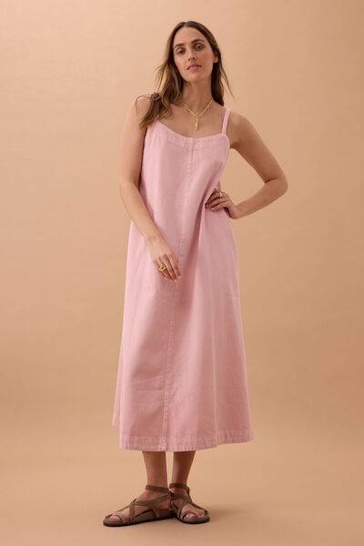 Remy Strappy Midi Dress, WASHED PINK