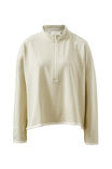 Boxy Zip Sweat, MATCHA FINE STRIPE - alternate image 2