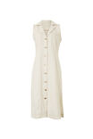 Sleeveless Midi Shirt Dress, FRESH ECRU RESCUED TWILL - alternate image 2