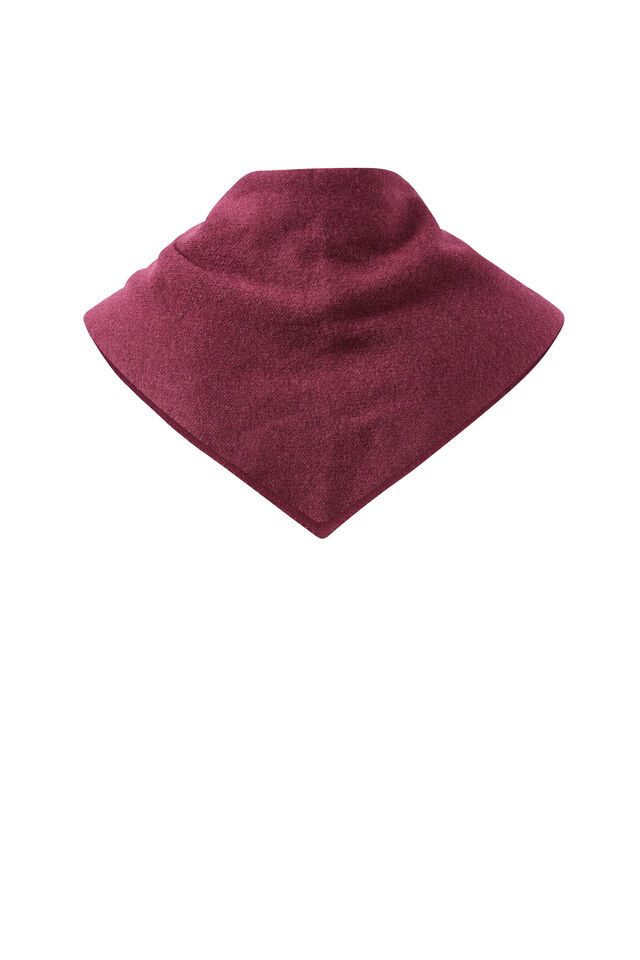 Sully Triangle Knit Scarf, WASHED BURGUNDY