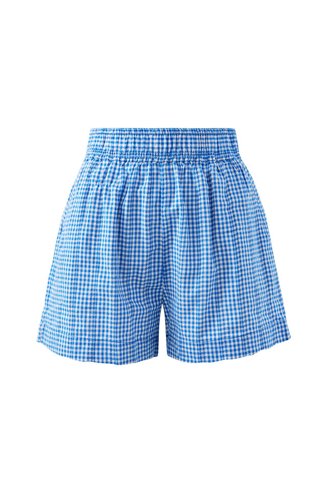 Mila Short, COBALT GINGHAM