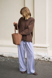 The Lounge Pant, BLUE CHOCOLATE CHECK - alternate image 4