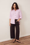 Peta Oversized Shirt, SUNFADED PINK STRIPE - example image 5