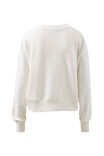 Charlie Cropped Slouchy Crew, WINTER WHITE / LA BELLE VITA - alternate image 3