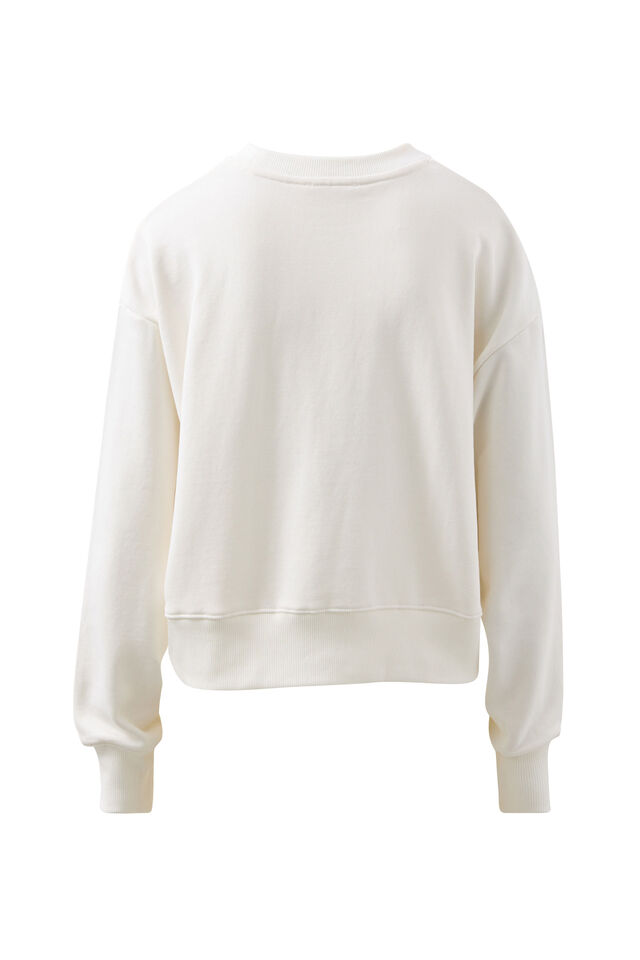 Charlie Cropped Slouchy Crew, WINTER WHITE / LA BELLE VITA