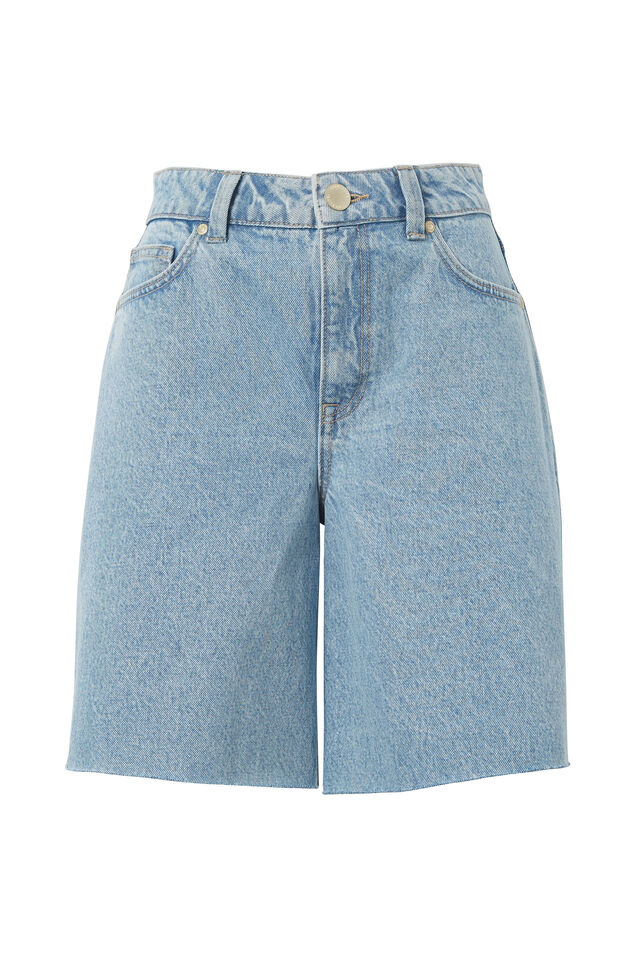 Longline Denim Short, VINTAGE BLUE