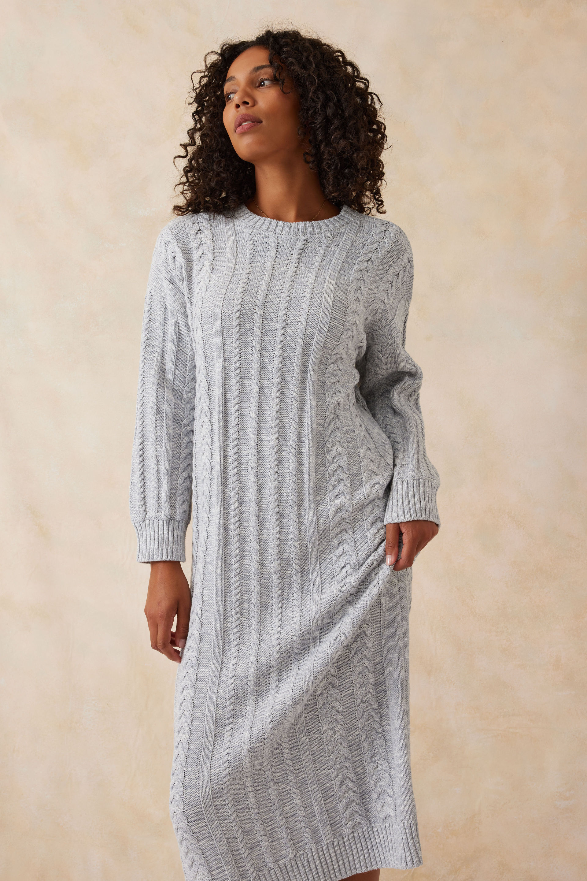 Grey knit dress shop